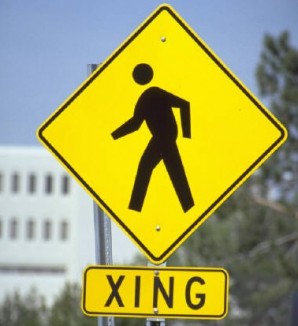 cartello stradale xing